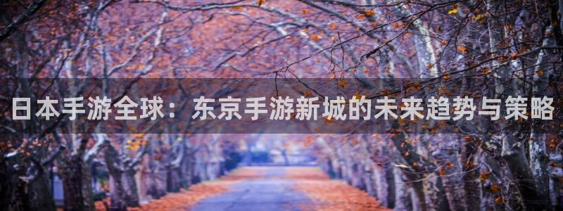 大神28官网：日本手游全球：东京手游新城的未来趋势与策略